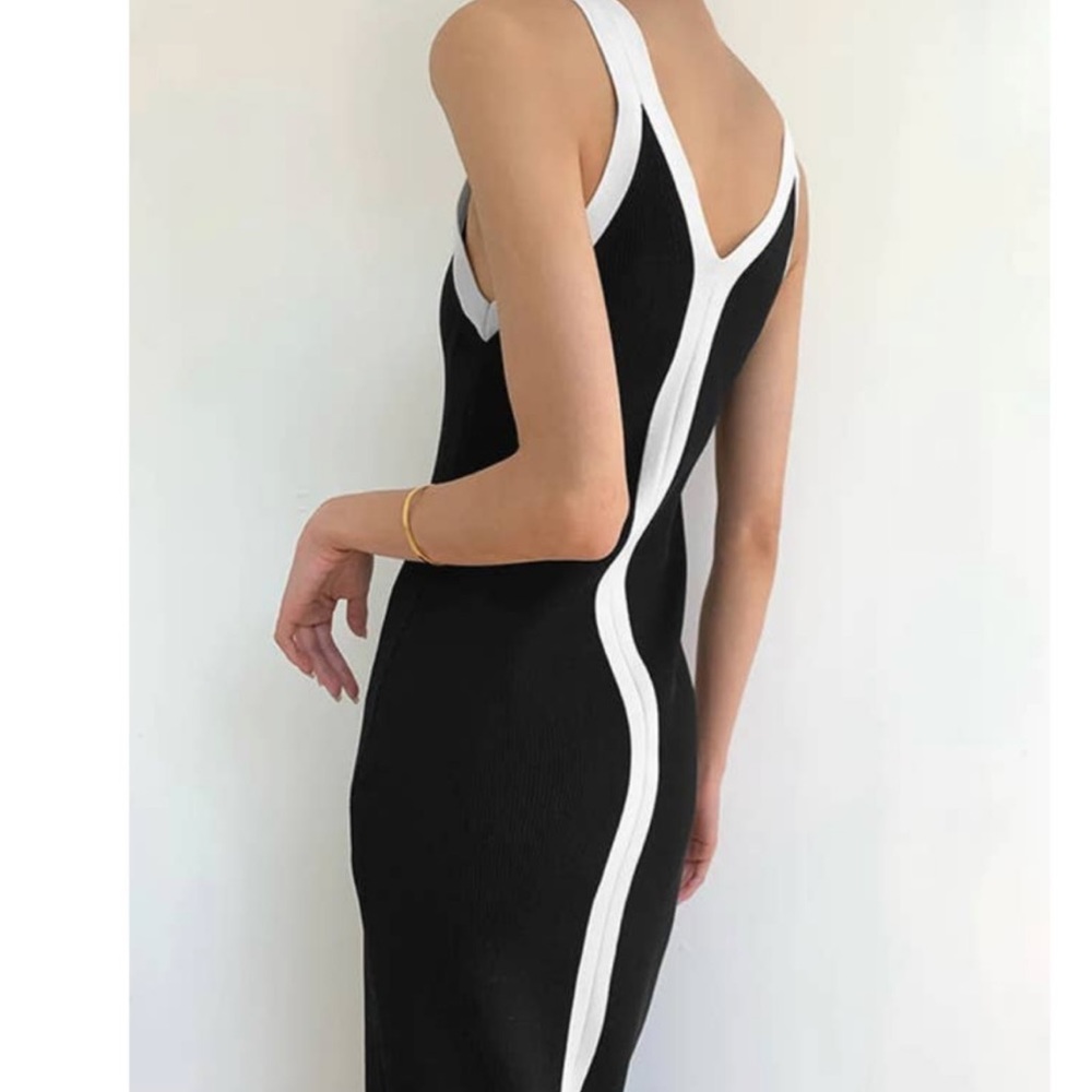 Commense Elegant Black and White Sleeveless Dress SzM NWT HOST PICK!🎉🎊 - Picture 4 of 7